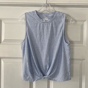 Lou & Grey Striped Twist Front Tank